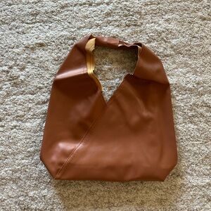 Chic Brown Leather Tote Bag